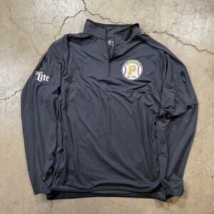 Pittsburgh Pirates Mens XL Black 1/4 Quarter Zip Logo MLB